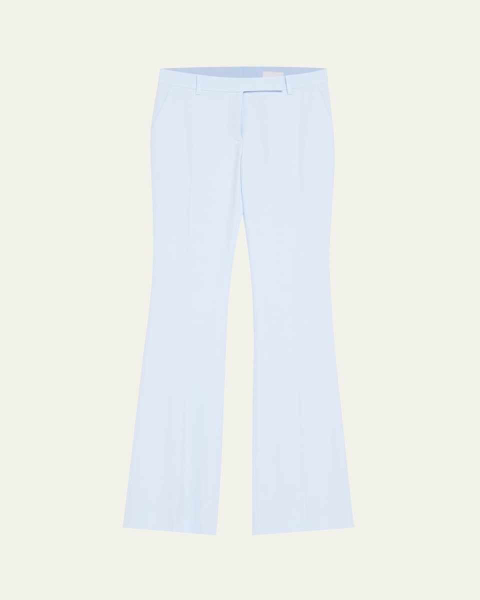 Bootcut Leaf Crepe Pants